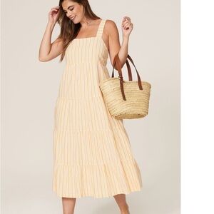 Madewell Yellow and White Striped Dress